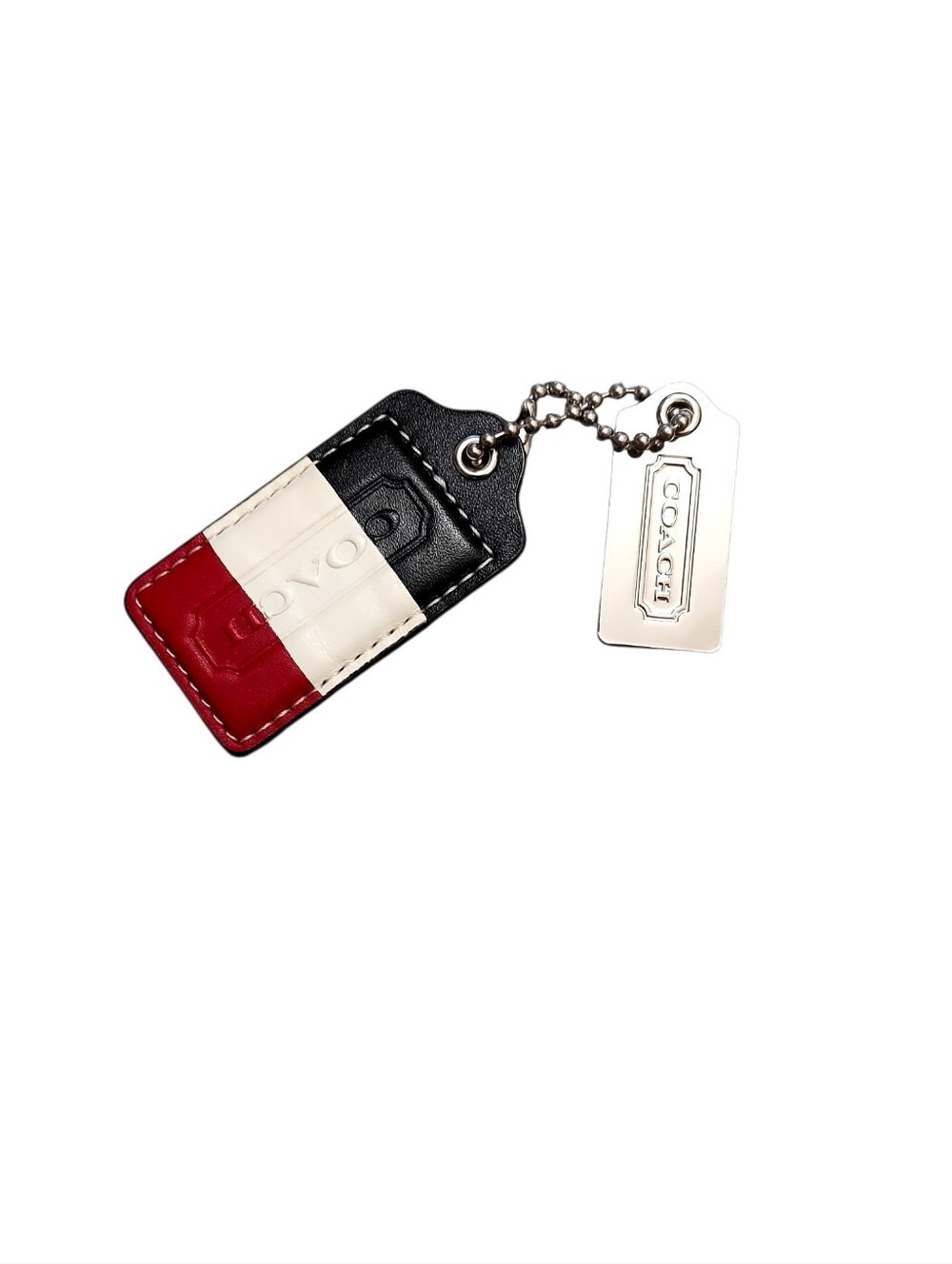 Coach Hangtag Set Of Two Leather & Metal